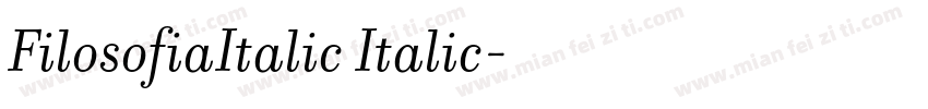 FilosofiaItalic Italic字体转换